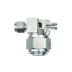 STF2 Micron Tee Filter 3/8" Tube Ends, SS, 6,000psi, Silver Plated Gasket/PTFE Packing,90 Micron